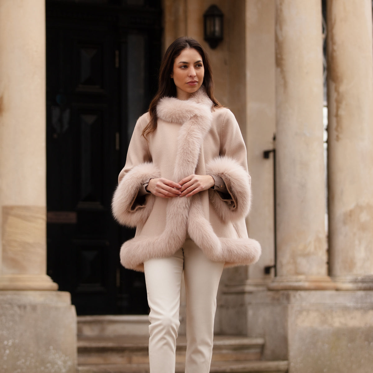 Supreme Luxy Cropped Fox Fur Coat - Buttermilk – Luxy London