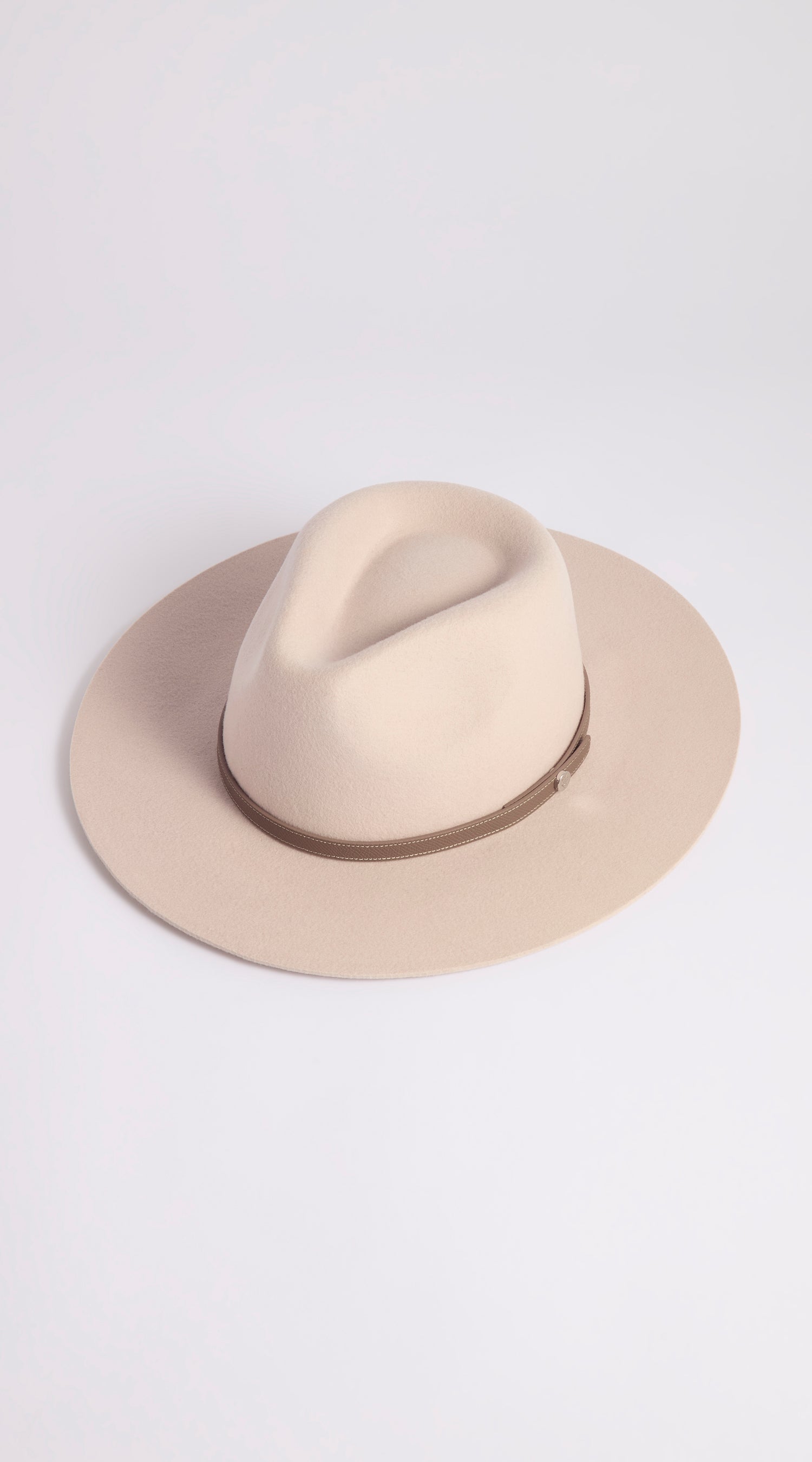 Luxy Wool Fedora Hat - Beige/Taupe