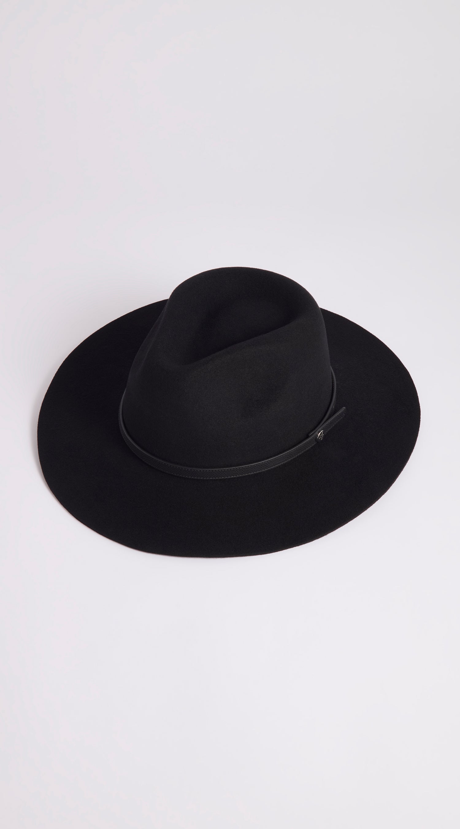 Luxy Wool Fedora Hat - Black/Black