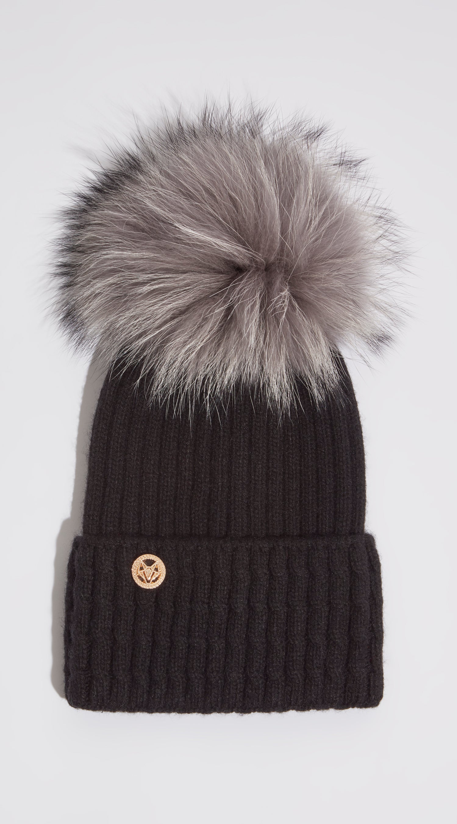 Boston Pom Pom Hat - Black