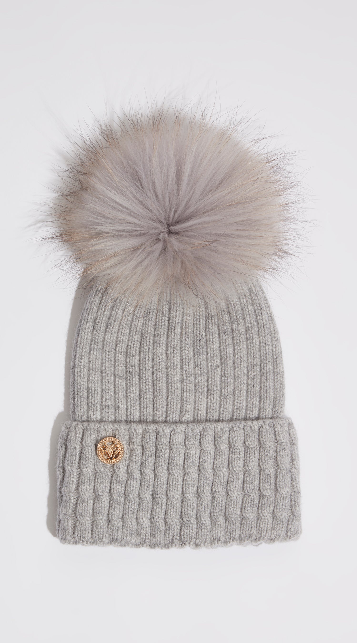 Boston Pom Pom Hat - Grey