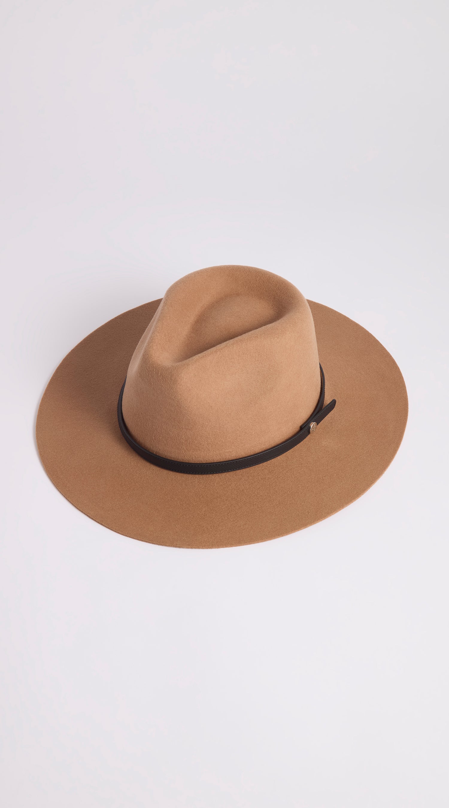 Luxy Wool Fedora Hat - Camel/Black