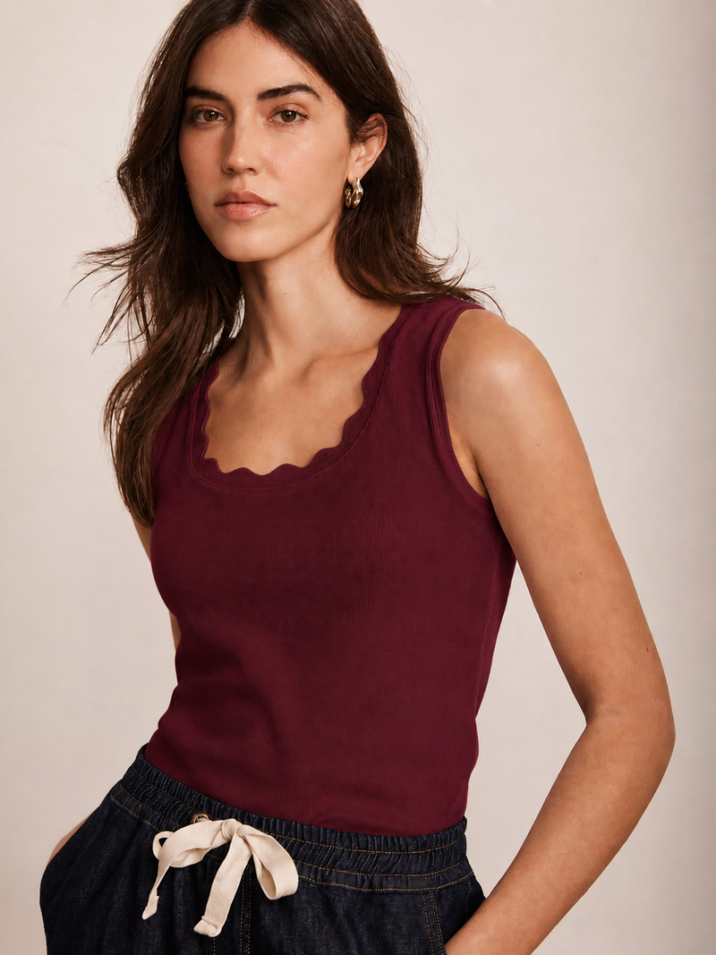 Luxy Scalloped Vest