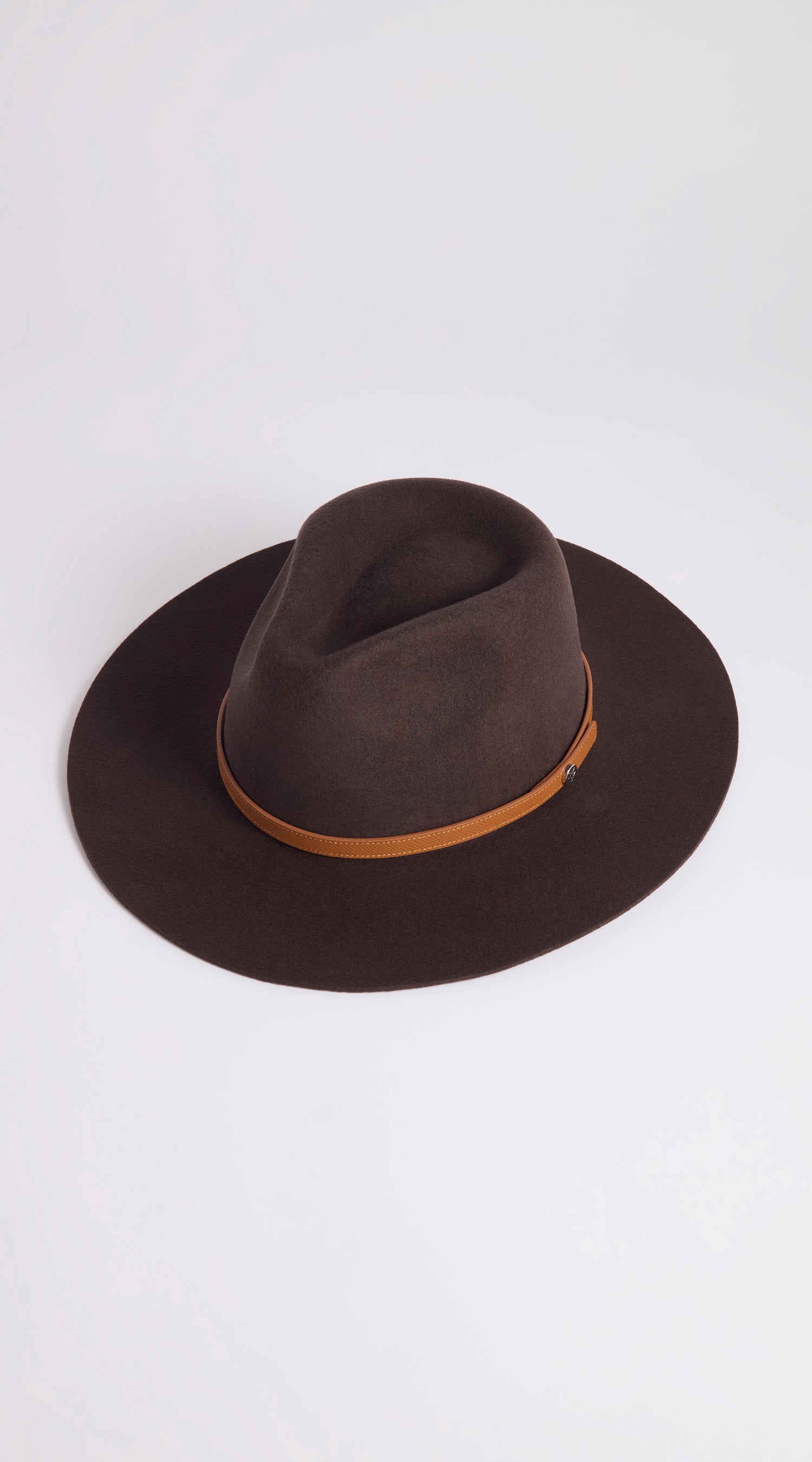 Luxy Wool Fedora Hat - Brown/Tan