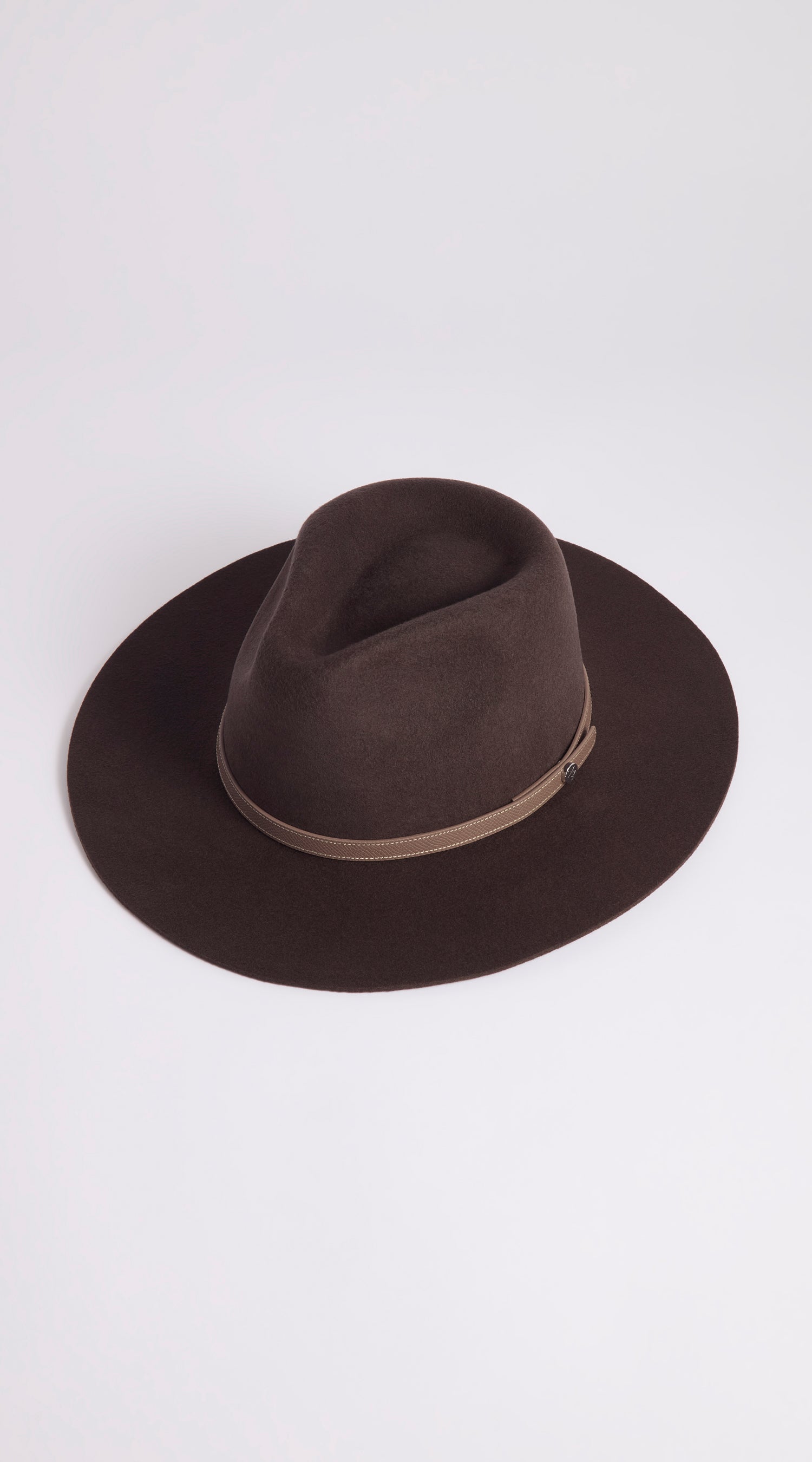 Luxy Wool Fedora Hat - Brown/Taupe