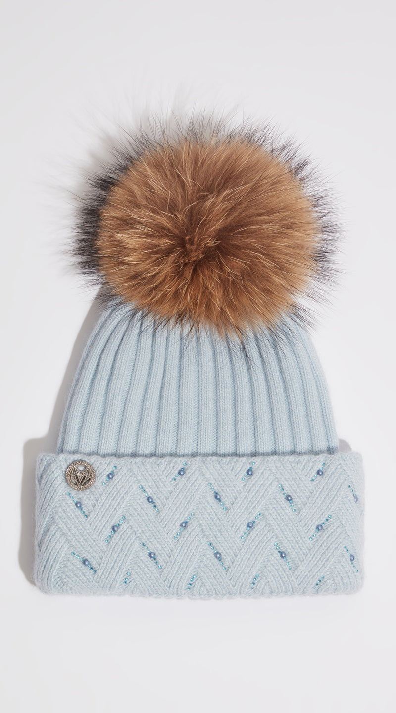 Lexa Pom Pom Hat - Blue