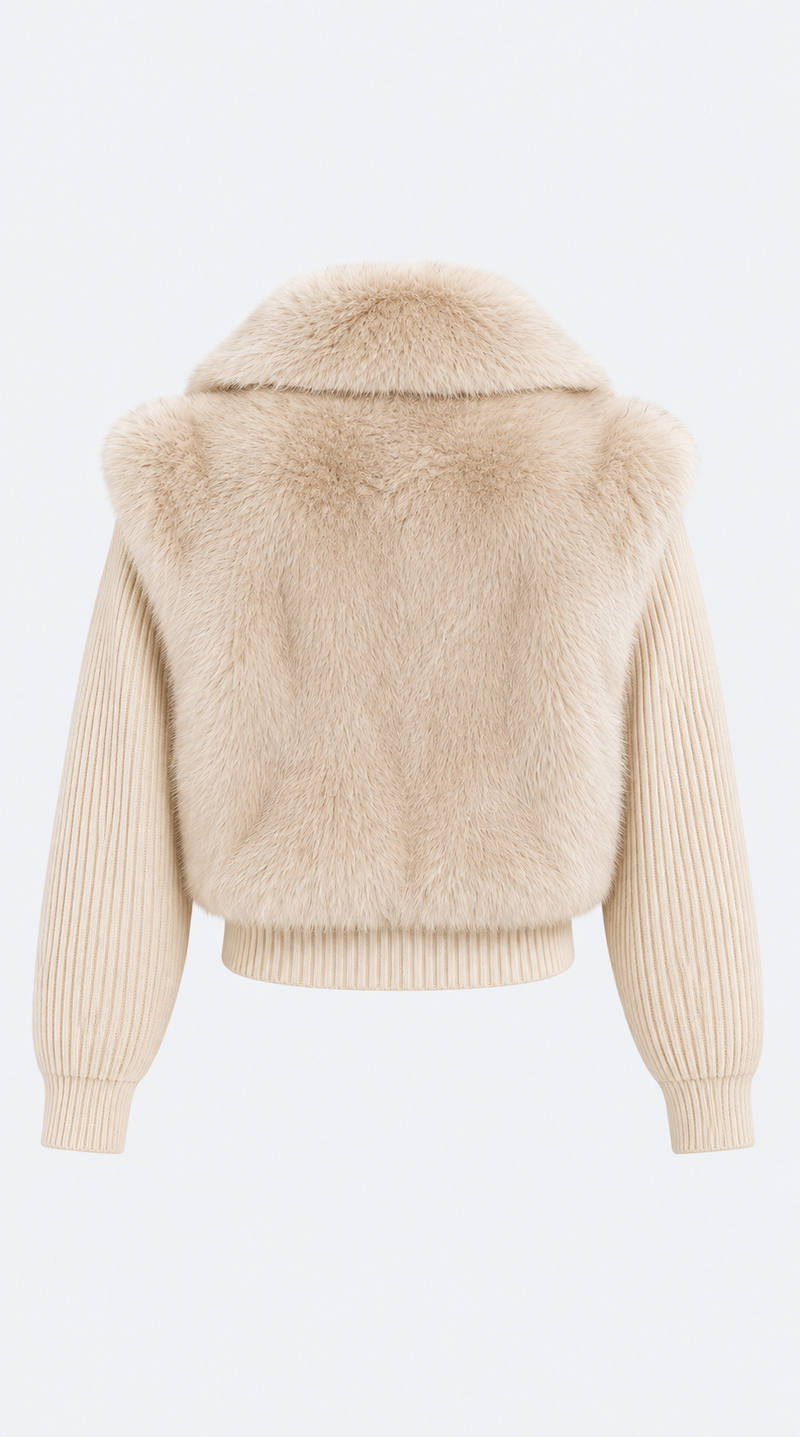 Luxy Faux Fur Jacket - Crema