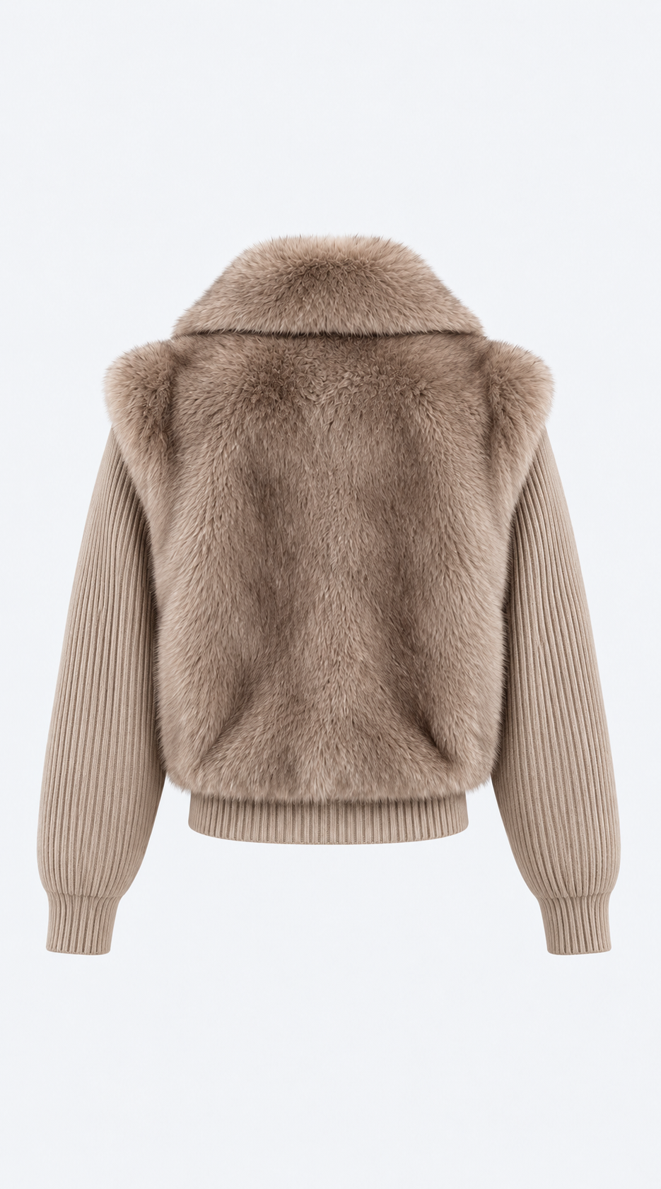Luxy Faux Fur Jacket - Taupe