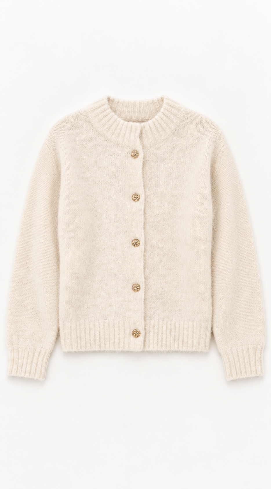 Essential Gold Button Knit Cardigan