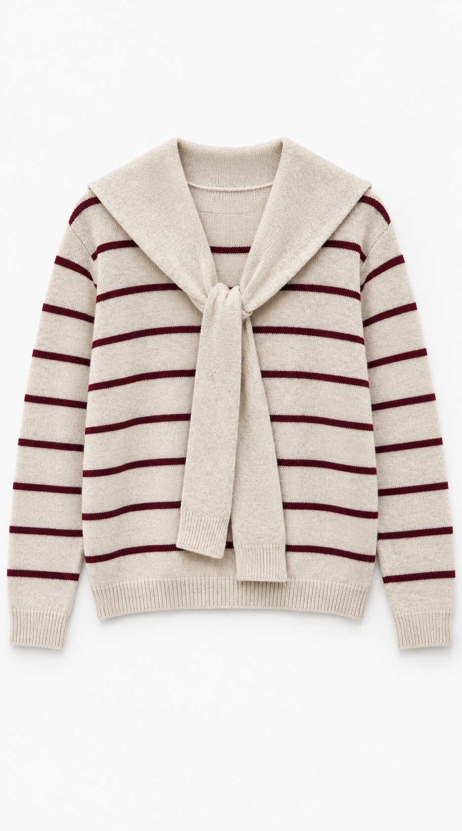 Stripe Tie Front Knit Cardigan