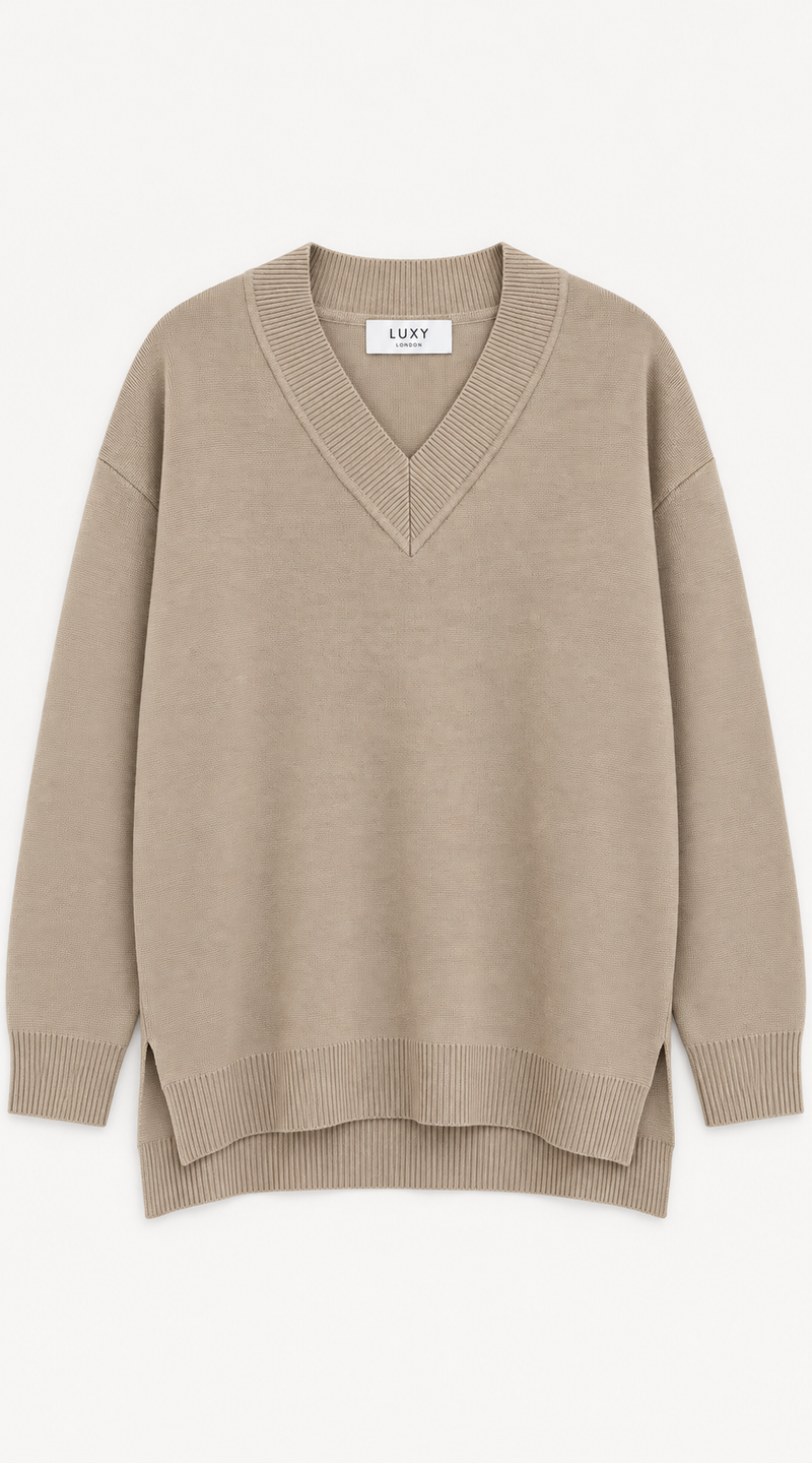 Luxy Athleisure Lounge Top - Taupe
