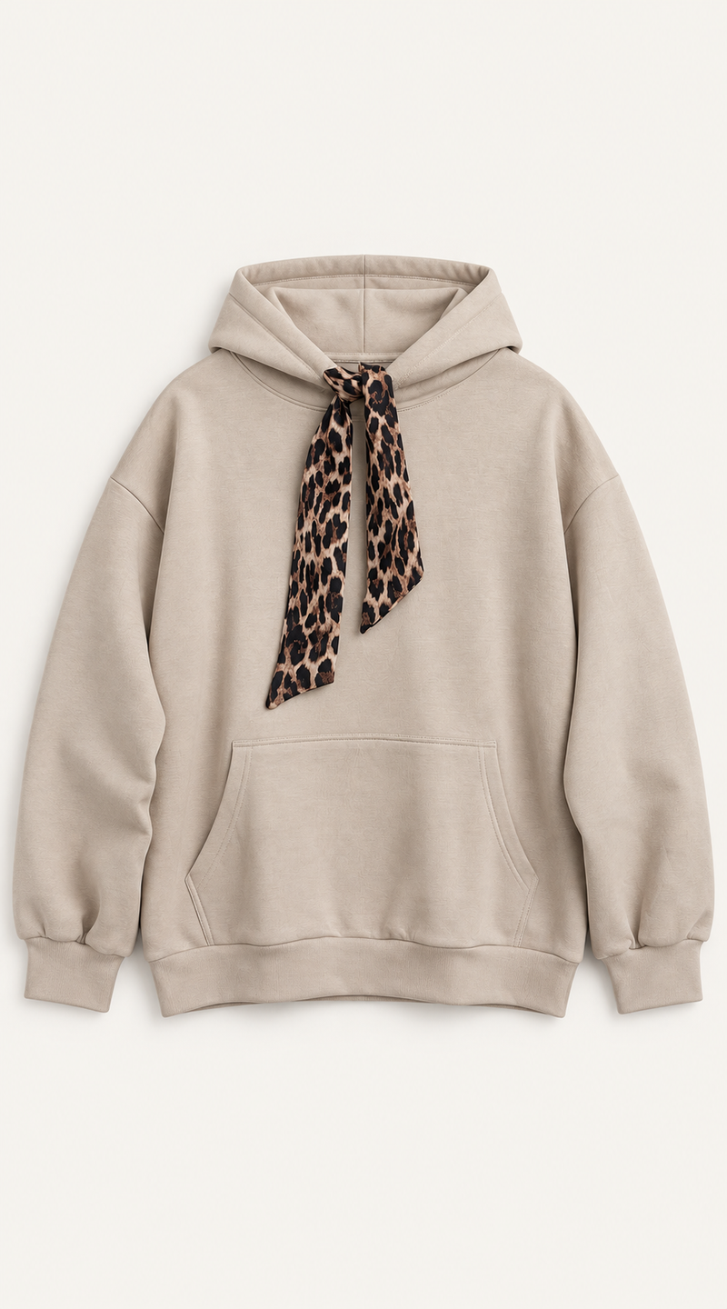 Hooded Leopard Tie & Pant Set