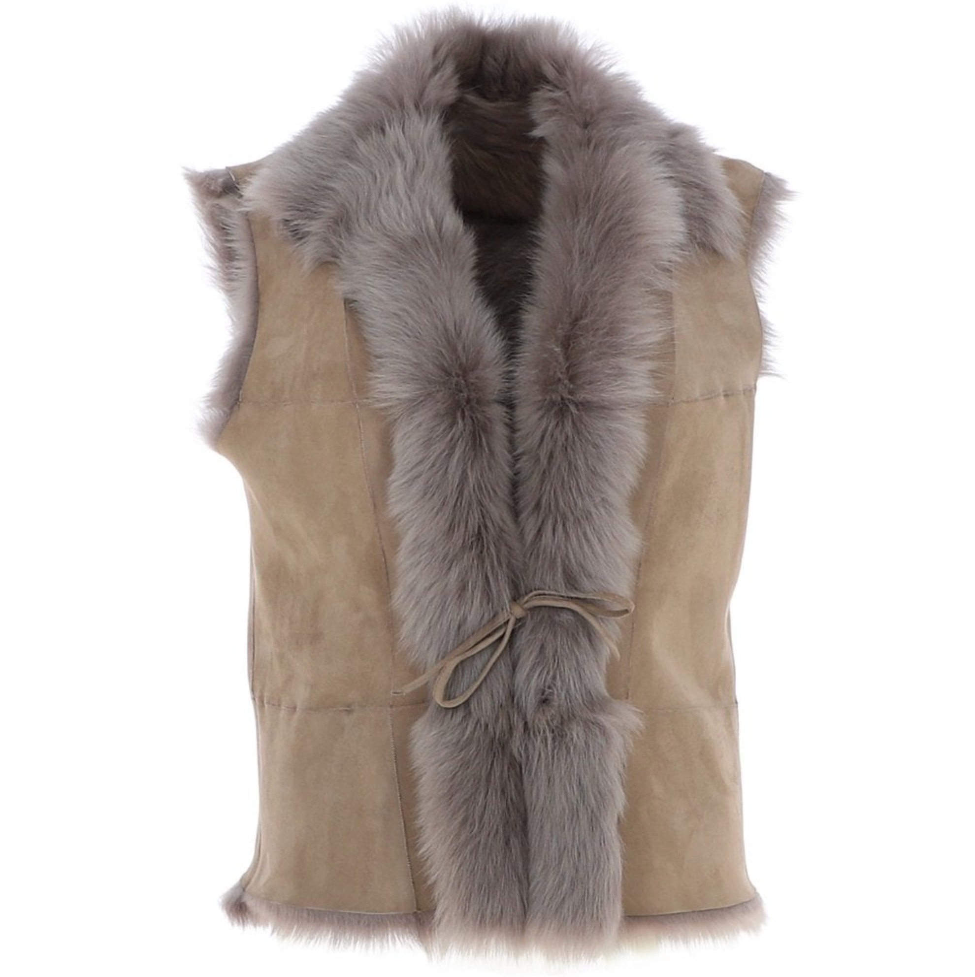 Toscana Reversible Lambskin Gilet Taupe
