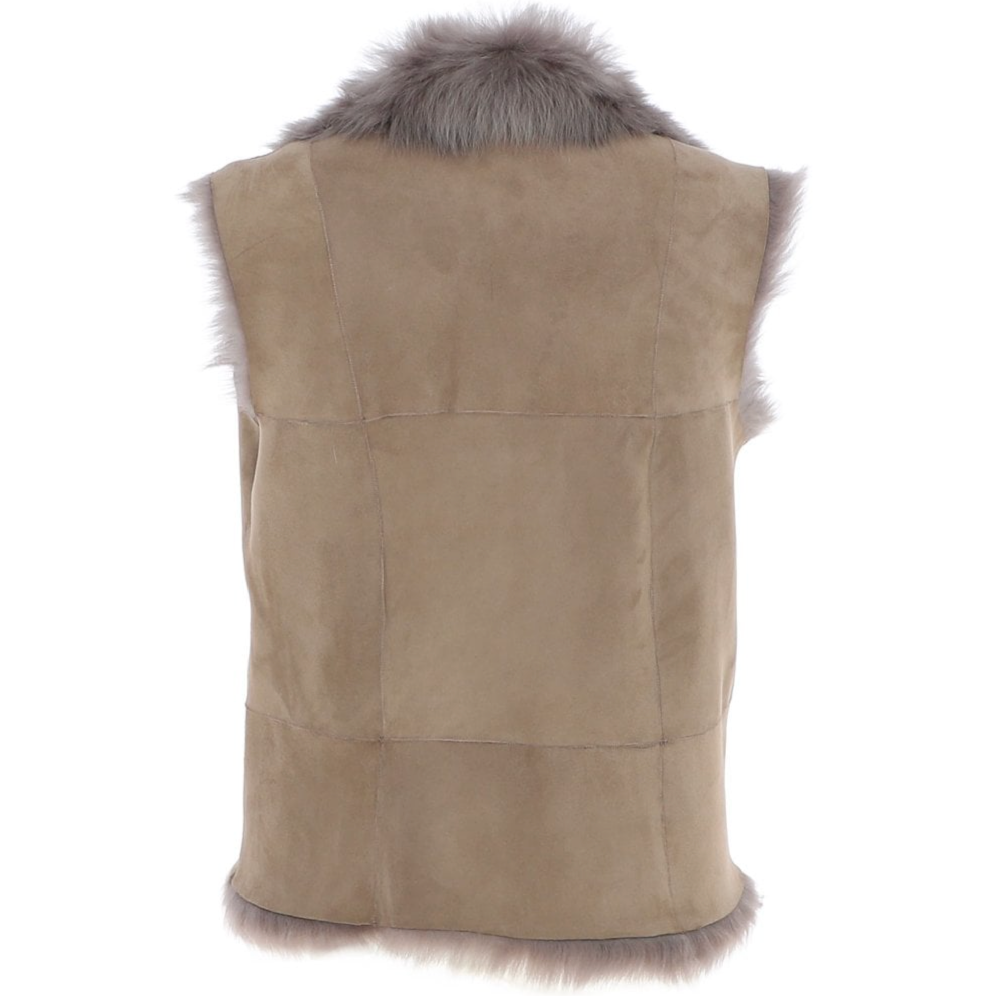 Toscana Reversible Lambskin Gilet Taupe