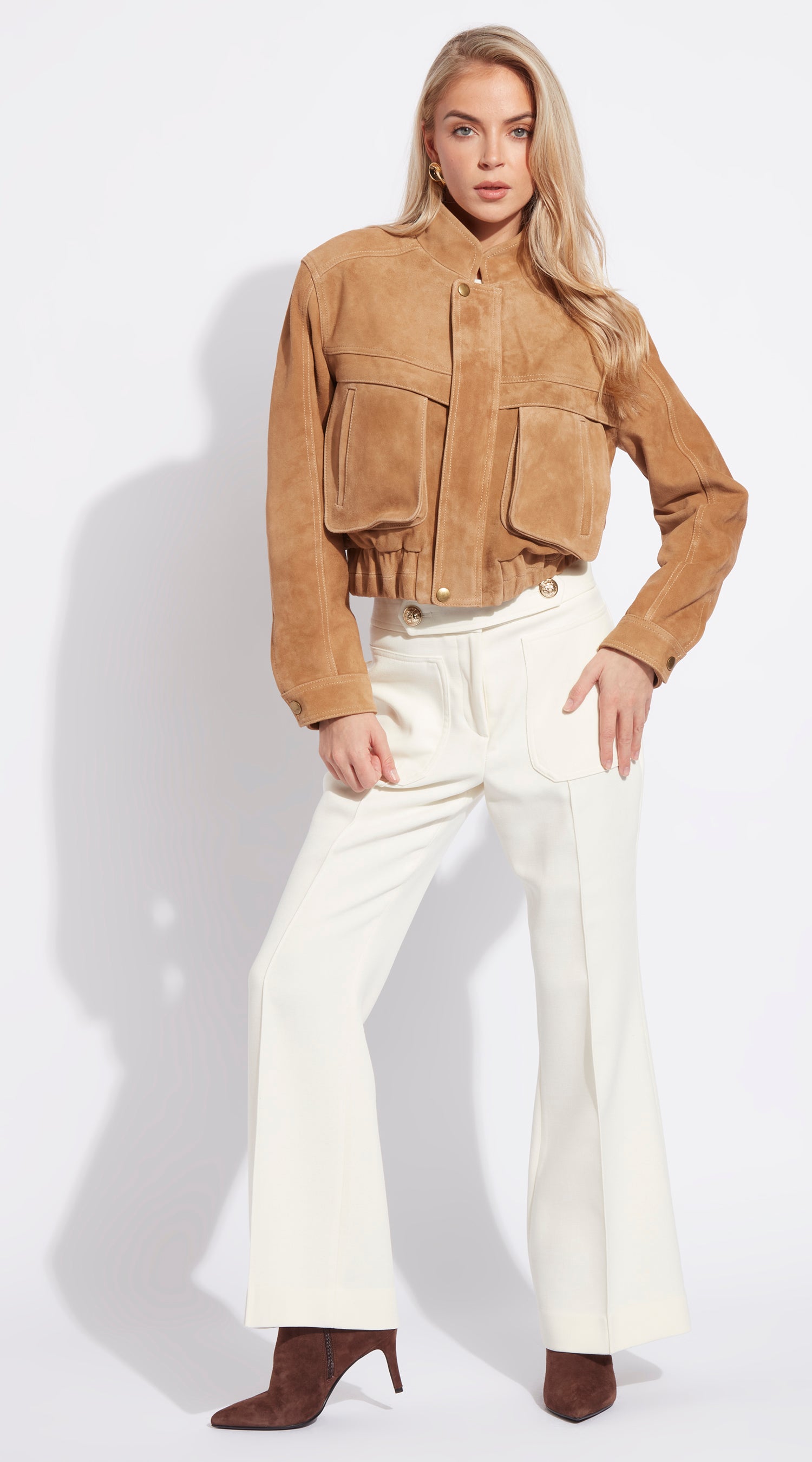 Luxy Suede Jacket - Beige