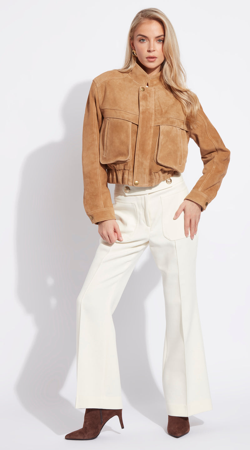 Luxy Suede Jacket - Beige
