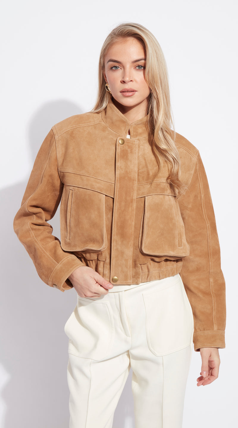 Luxy Suede Jacket - Beige