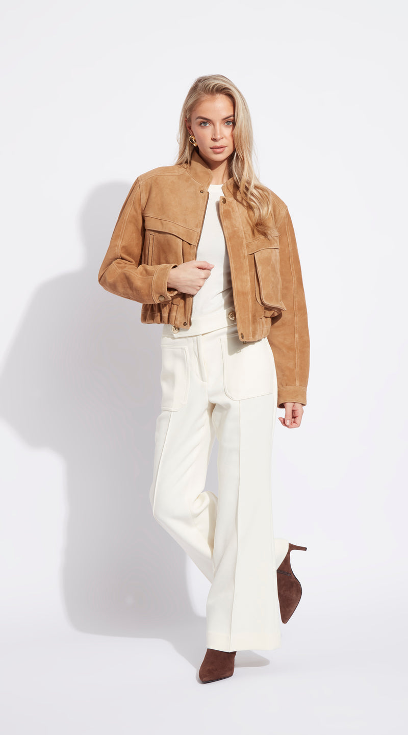 Luxy Suede Jacket - Beige