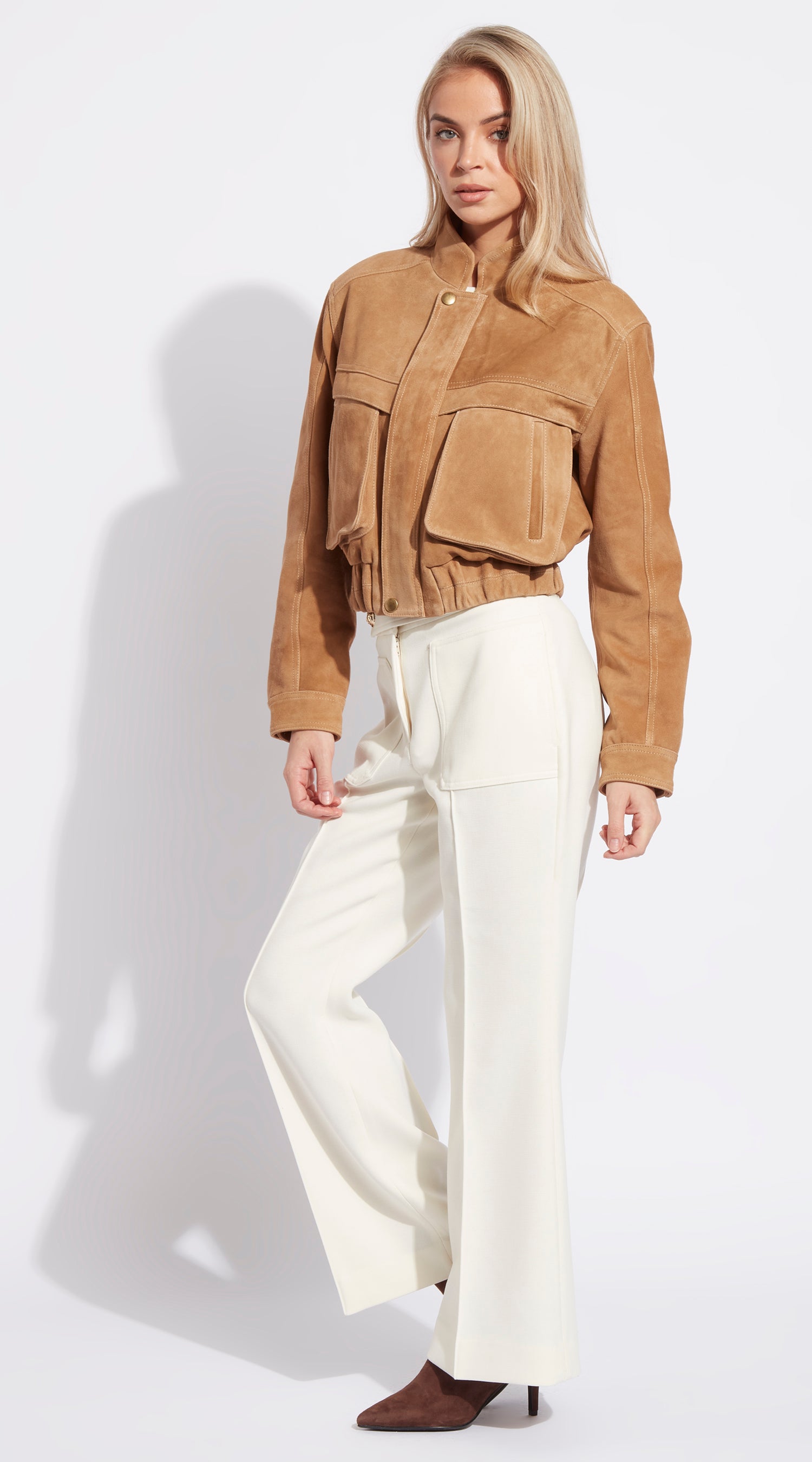 Luxy Suede Jacket - Beige