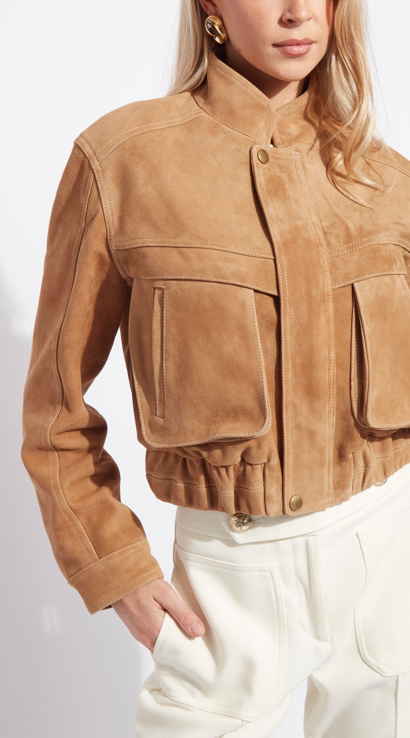 Luxy Suede Jacket - Beige