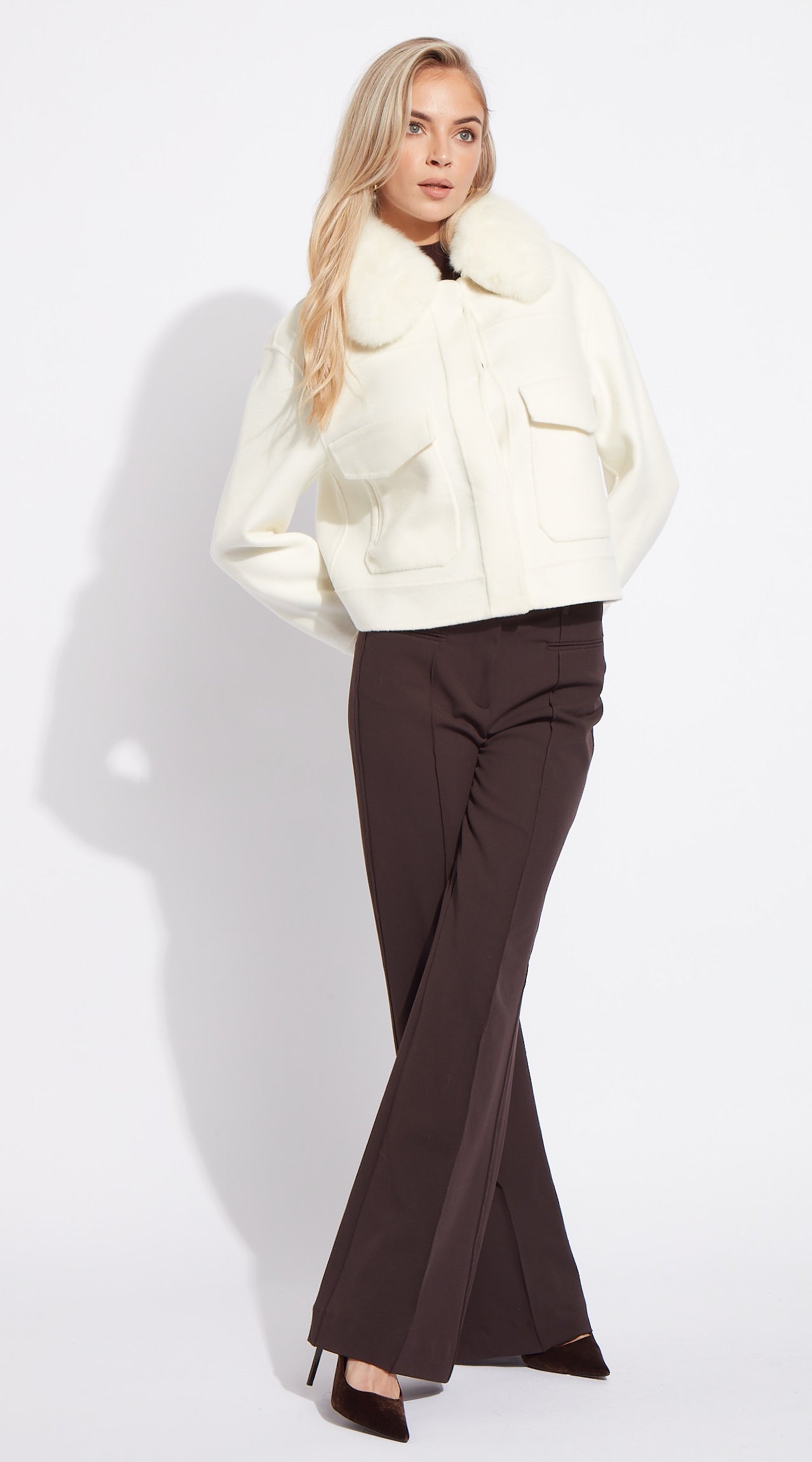 The London Cashmere & Fox Fur Jacket - Ivory