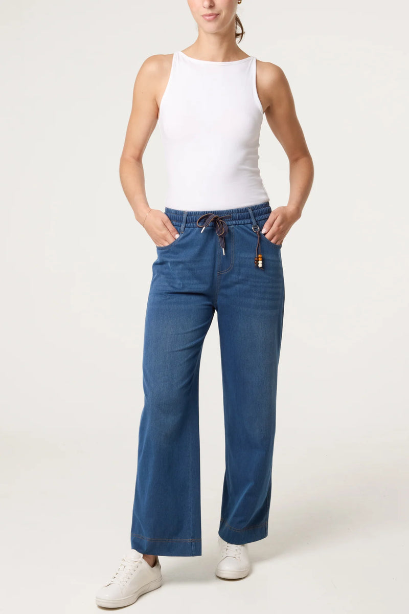 Beaded Charm Detail Trousers