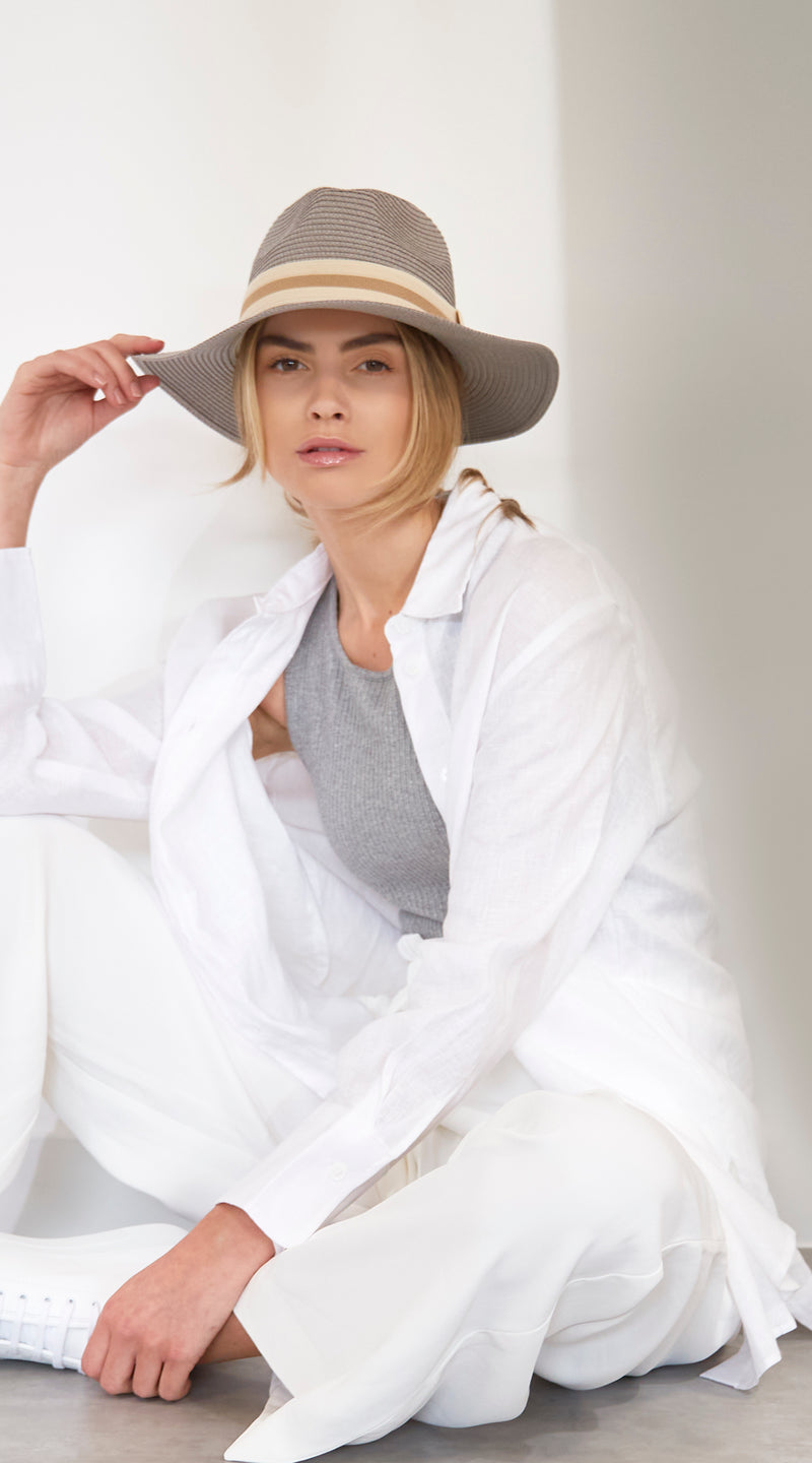 Havana Fedora Hat - Grey