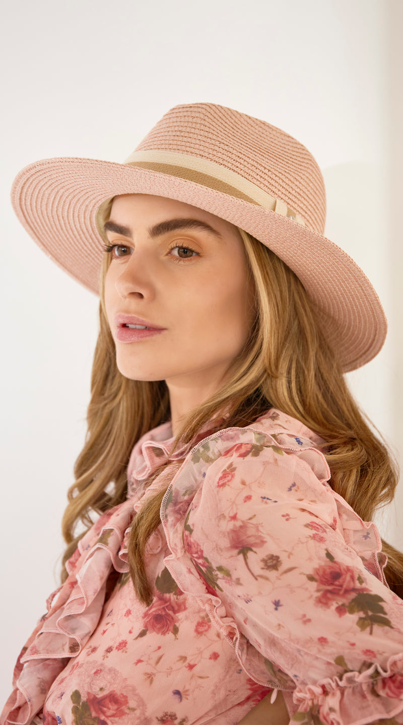 Havana Fedora Hat - Pink