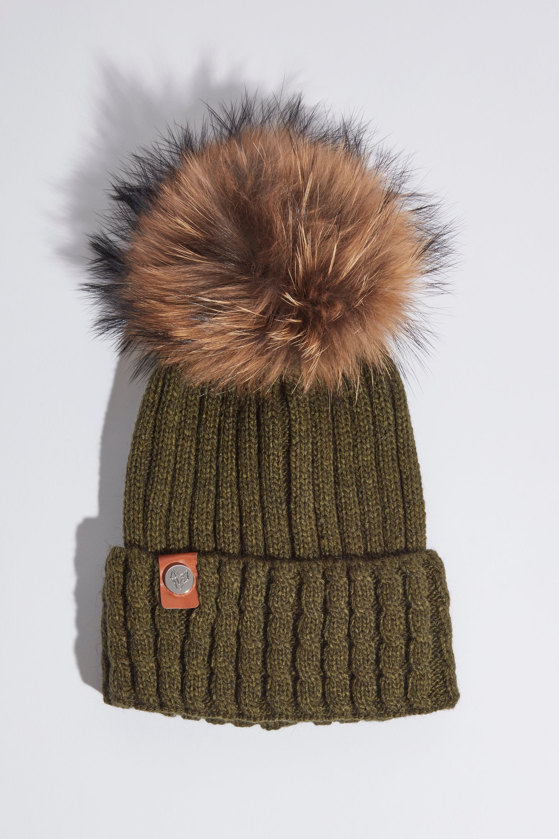 Mens Boston Pom Pom Hat - Khaki
