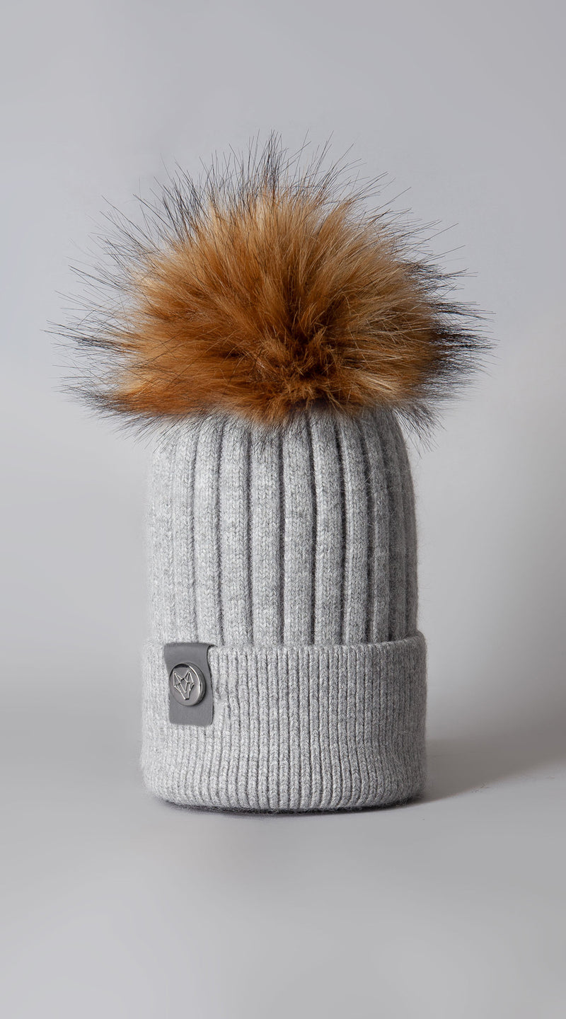 Mens Faux Harley Pom Pom Hat Light Grey – Luxy London