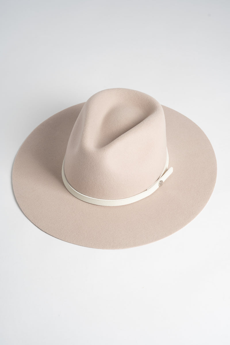 Luxy Wool Fedora Hat - Marshmallow/White