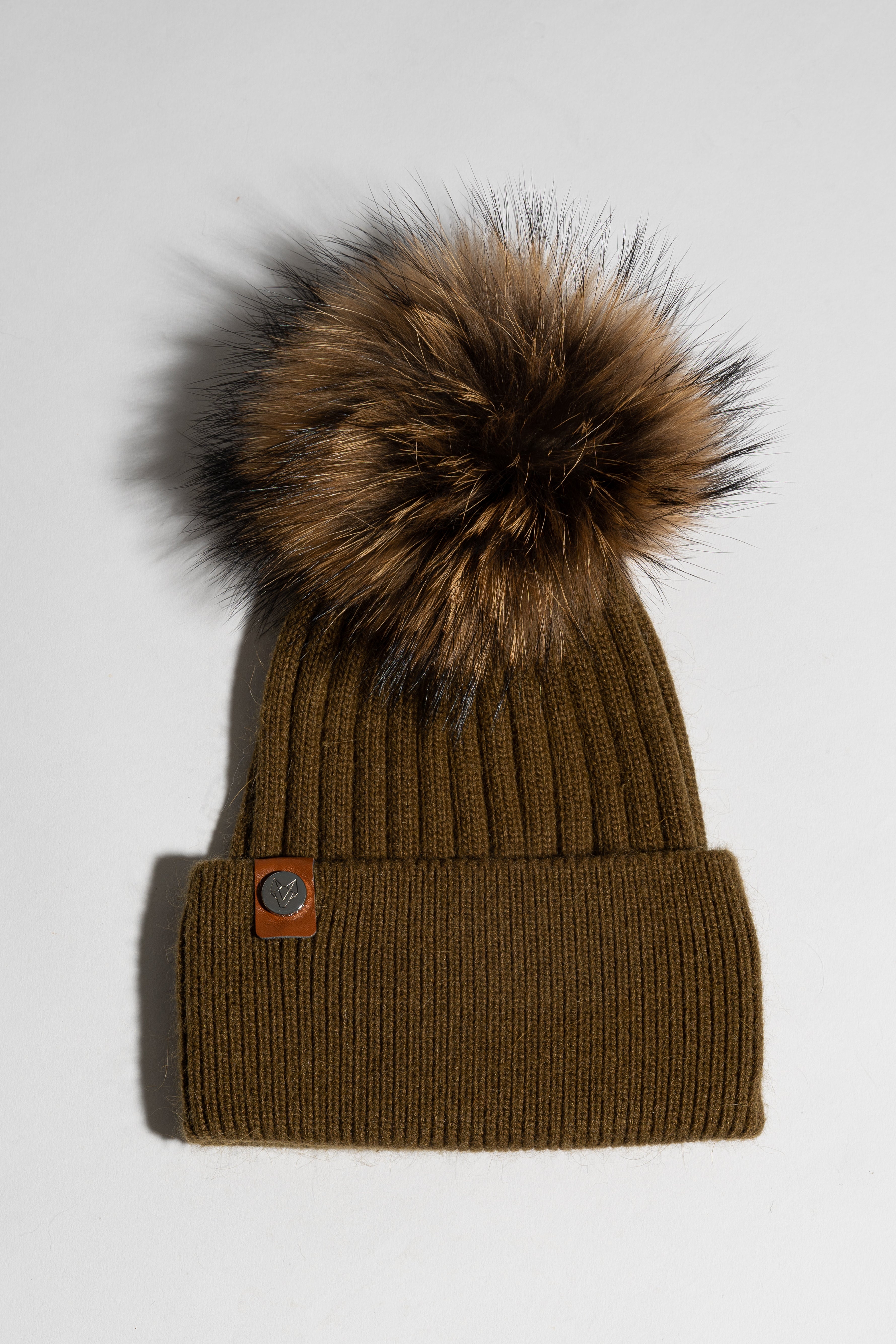 Mens Harley Pom Pom Hat - Khaki