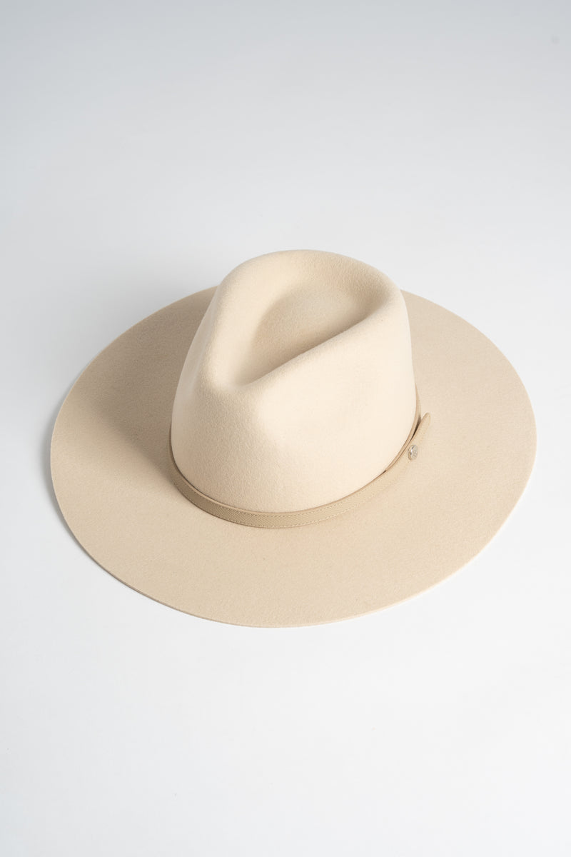 Luxy Wool Fedora Hat - Vanilla/Beige