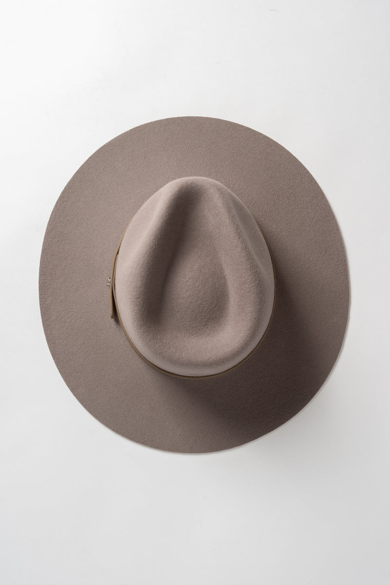 Luxy Wool Fedora Hat - Taupe/Taupe