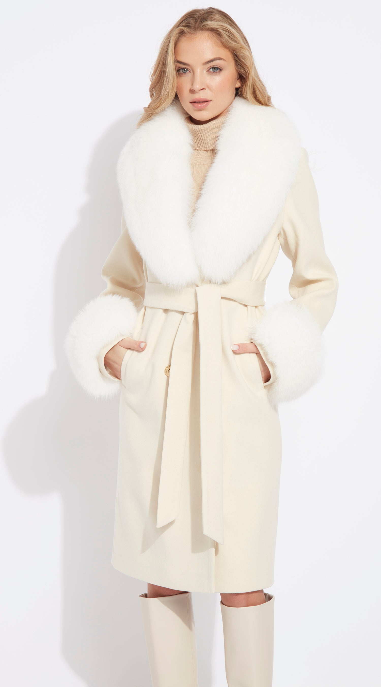 Shop Louis Vuitton Women's Cashmere & Fur Coats