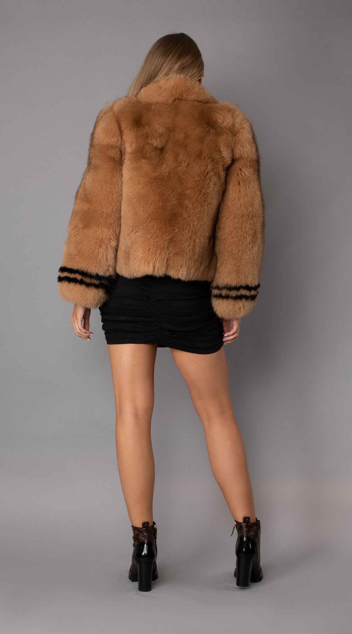 Supreme Luxy Fox Fur Flat Coat