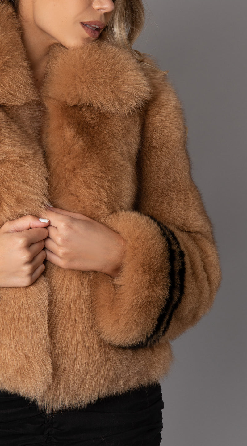 Supreme Luxy Fox Fur Flat Coat
